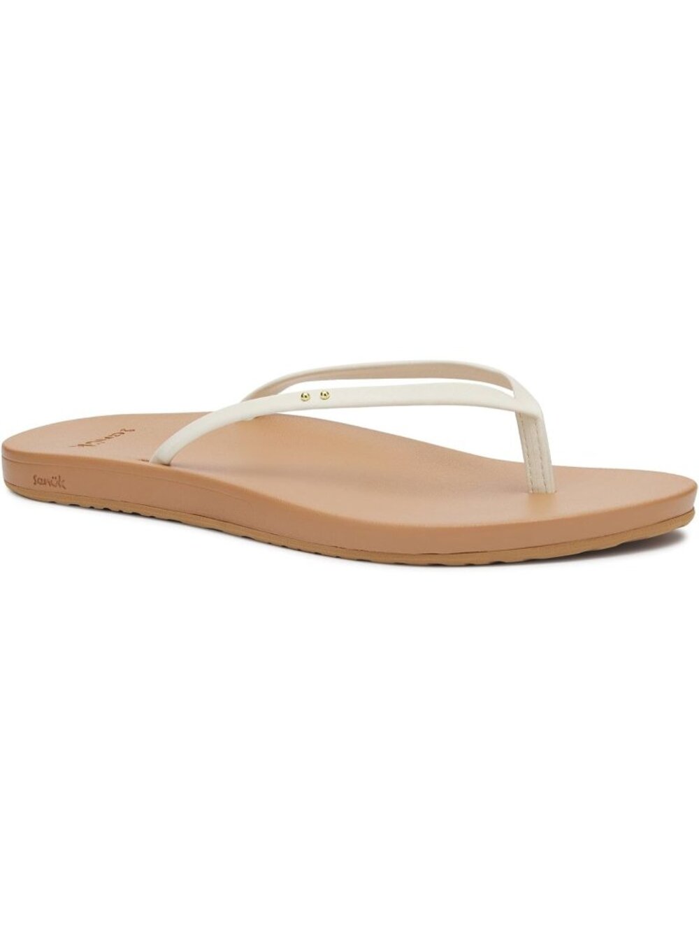 Women's White Tan Polly Flip Flops for Women Women's Sandals Fashion Flip Flops